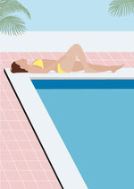 Print "Frau am Pool" A4