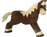 Pferd, laufend, dunkelbraun