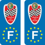 Lot de 2 adhésifs Alfa Romeo Scuderia del Portello Europe