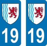 Lot de 2 stickers nouveau Logo Aquitaine-Limousin-Poitou-Charentes n° 19