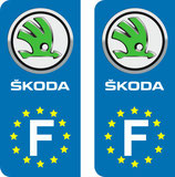 Lot de 2 stickers Skoda Europe