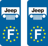 Lot de 2 stickers Jeep europe