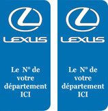 Lot de 2 stickers adhésif LEXUS N° au choix