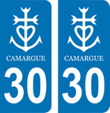 Lot de 2 stickers Camargue 30