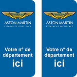 Lot de 2 stickers Aston Martin N° au choix