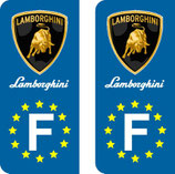 Lot de 2 stickers Lamborghini Europe