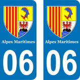 Lot de 2 Blasons Alpes Maritimes 06