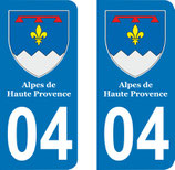 Lot de 2 Blasons Alpes de Haute Provence 04