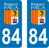Lot de 2 adhésifs PACA 84 Vaucluse