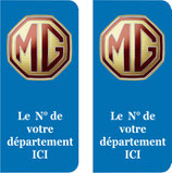 Lot de 2 stickers MG n° au choix