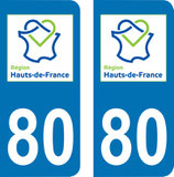 Lot de 2 stickers Haut de France 80 Somme