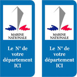 Lot de 2 stickers Marine Nationale n° au choix