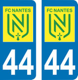 Lot de 2 sticker nouveau logo FC Nantes n° 44