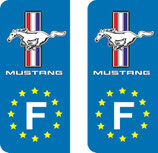 Lot de 2 stickers Ford Mustang Europe Europe