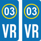 Lot de 2 stickers VR N°03 Italie,