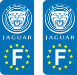 Lot de 2 stickers Jaguar Europe nouveau logo