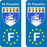 Lot de 2 stickers ville de St Nazaire Europe