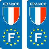 Lot de 2 stickers France Europe