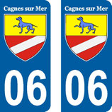 Lot de 2 stickers Cagnes sur Mer