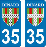 Lot de 2 stickers ville de Dinard N° 35