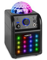 Karaoké enceinte, sur batterie, BT, avec effets LEDs, noir - SBS50B-PLUS
