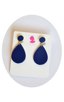 BO clips bleus goutte assortie