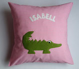 Kinderkissen Krokodil personalisiert ca. 40x40cm