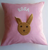 Großes Kuschelkissen (ca.40x40cm) Hase Rosa