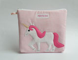 Kulturbeutel Windeltasche Einhorn mit eigenem Namen personalisiert