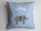 Großes Kuschelkissen (ca.40x40cm) Elefant Anton