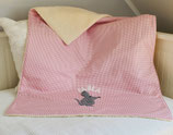 Babydecke Kuscheldecke Maus mit Namen (ca.70x95cm) personalisiert