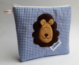 Kulturbeutel Windeltasche Löwe für Kinder mit eigenem Namen personalisiert