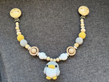 Kinderwagenkette Pinguin hellgrau