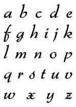 Alphabet minuscule camaelle