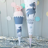 Minitüte Einhorn blau