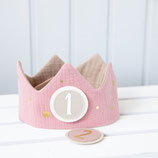 Krone Goldpünktchen Blasslila & Sand