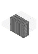 Materialcontainer 10ft schmal
