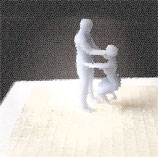 Igor und Ute vor der Arbeit