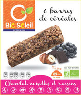 BARRE CHOCOLAT NOISETTE RAISIN (x6) 125gr