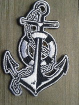 AN-001 Anker Anchor Glaube Liebe Hoffnung maritimer Patch Aufnäher Segeln Rockabilly