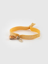 NACH - Bracelet twistband élastique doré léopard