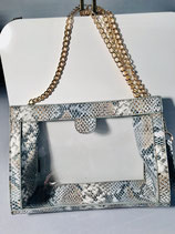 Clear Crossbody Snake Denim Purse