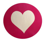 Grundpreis pro Stück = 0,15 € - 10 Sticker Herz 30 mm, pink