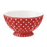 Greengate French bowl large Spot red