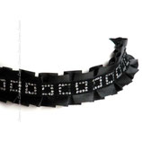 Trinity - Satin Plissee Halsband schwarz