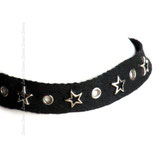 Trinity Rocky - Zierband mit aufgesetzten Ösen und Sternen Choker schwarz
