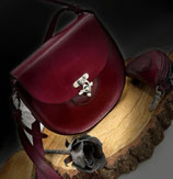 Damen - Handtasche - HANDGENÄHT-Beere