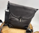 Handtasche Henriette  Tiefschwarz ( Mappenschloss Gross-Dala-Inlay)