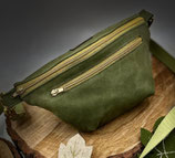 Bauchtasche / Crossbag  Grün/Messing