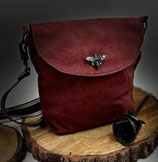 Handtasche Henriette  Dunkelrot  ( Bienenverschluss)